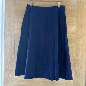 Lands' End Navy Blue Skirt Women S Elastic Waist - Picture 1 of 5