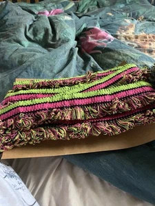 Vintage Nähen Borte Einfassung Kurzwaren True Vintage grün rosa 60er 9 Meter - Bild 1 von 5