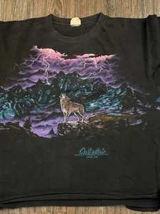 Vintage Habitat Wolf tee Size For Cabela’s 1996 Two Sided Image No Size Read - Picture 1 of 10