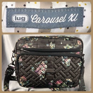 Bolso Bandolera Lug Carousel XL Marrón Floral RFID Viaje Vacaciones de Verano - Imagen 1 de 22