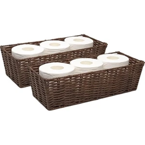 GIB Bathroom Baskets for Organizing, Wicker Basket for Shelves, Toilet Paper ... - Picture 1 of 7