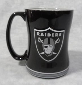 Offizieller Raiders Kaffeebecher Tasse schwarz NFL 3D Football LOGO NEU - Bild 1 von 5