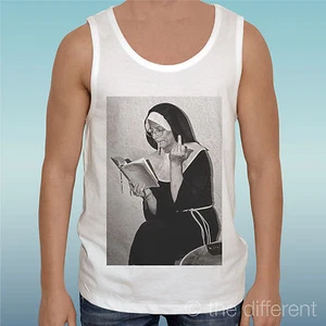 CANOTTA T-SHIRT " SUORA DITO FU*K SMOKE FUNNY NUN "IDEA REGALO ROAD TO HAPPINESS - Foto 1 di 1