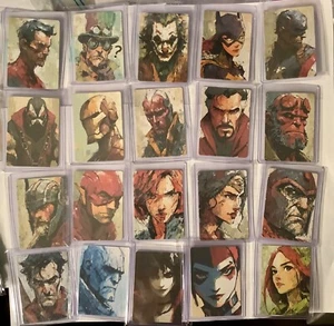 Superhelden & Villians gedruckte Skizzenkarten 1/1 Originale von PaintOholic Mint - Bild 1 von 31