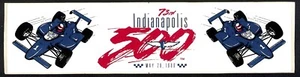 Indianapolis 500 May 28th 1989 NOS w/ Indy Car Art 2 7/8" x 11 3/4" - Picture 1 of 2