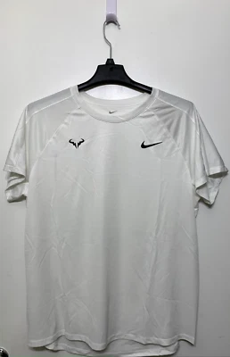 Nike Rafa Challenger Tennis Shirt DV2887-100 DRI-FIT White Men's XL NEW - Image 1 of 4