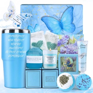 Mom Happy Birthday Gift Basket for Women, Self Care Package Relaxing Spa Gift Se - Picture 1 of 9