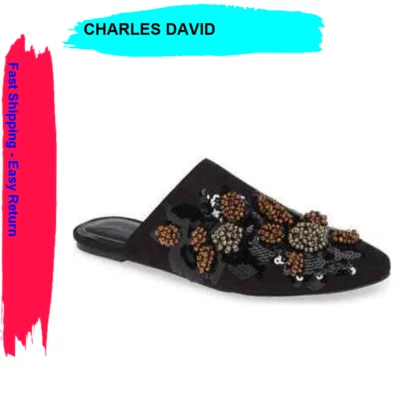 Женские туфли Charles by Charles David Fickle Embellished Mule черные 5,5 M - Изображение 1 из 4