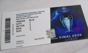 2020 Finale Champions League Bayern München - Paris Saint Germain / Foto Ticket - Bild 1 von 1