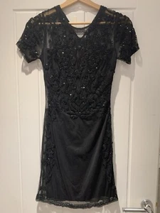 ASOS Baroque Embellished Black Dress. BNWT. Size Uk 8 RRP £75! - Picture 1 of 2