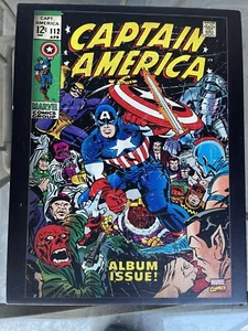 "Marvel Comics Capitán América Madera Arte en Pared EDICIÓN DE ÁLBUM Decoración 13""x19" - Imagen 1 de 2