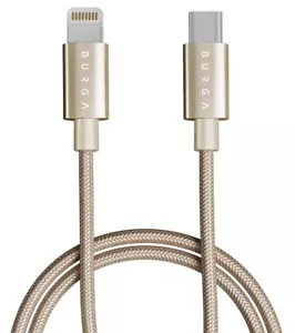 Burga USB-C to Lighting Iphone Cable Charging Gold Braided 4ft For IPhone NEW - Picture 1 of 5