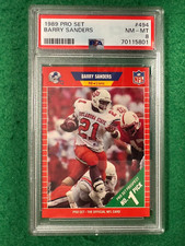 1989 Pro Set Barry Sanders Rookie Card PSA 8!