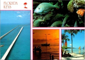 Cartolina Florida Keys FL Multiview 6x4 - Foto 1 di 2