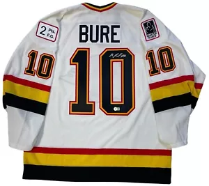 MAGLIA PAVEL BURE FIRMATA CCM VANCOUVER CANUCKS 1994 STANLEY CUP BECKETT COA - Foto 1 di 6