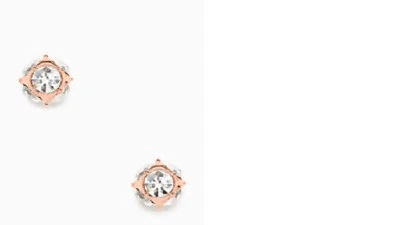 Kate Spade Disney STUD Earrings wedding diamond Rose Gold holiday gift girl , - Image 1 of 4