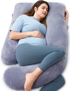 Pregnancy Pillows Sleeping, U Shaped Full Body Maternity Pillow Removable Cover - Picture 1 of 9