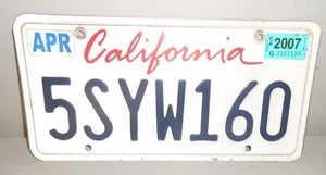 2007 California Lipstick Style License Plate - Picture 1 of 2