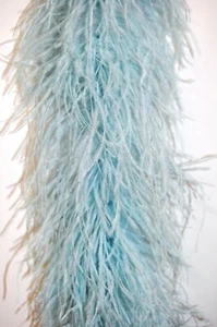4 Ply OSTRICH FEATHER BOA - AQUA 2 Yards; Costumes/Craft/Bridal/Trim 72" - Picture 1 of 1