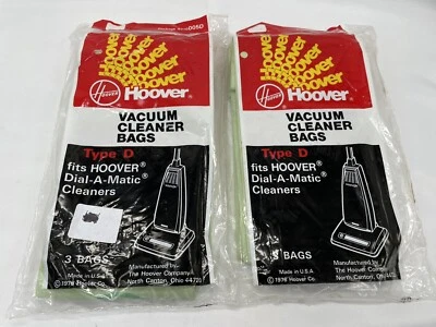 Hoover New Genuine Type D Vacuum Bags 4010005D Dial-A-Matic Uprights 6 Bags - Image 1 of 4