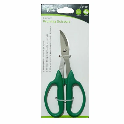 CURVED PRUNING GARDENING CUTTING SCISSORS PRUNERS SNIPS - Image 1 of 3