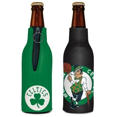 BOSTON CELTICS BOTTLE HOLDER COOZIE KOOZIE COOLER WITH ZIPPER Cover