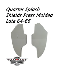 C2 Corvette Press Molded Rear Quarter Panel Splash Shields - Pair - Grey - Picture 1 of 9