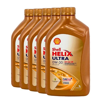 SHELL Helix Ultra ECT 0W-30 Motoröl MB 229.51, BMW LL-04, ACEA C3, 5x1 Liter - Bild 1 von 3
