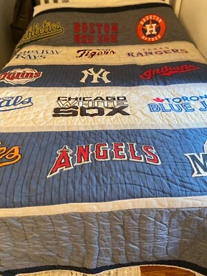 Vintage Pottery Barn Teen MLB Twin Quilt -  American League - Image 1 of 2