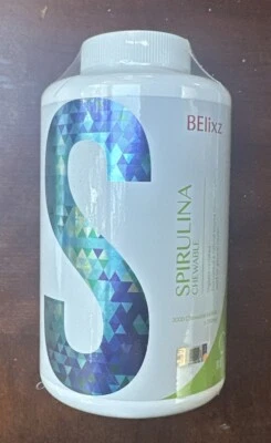 BElixz Espirulina Masticable, 3000 Comprimidos Masticables 200mg, Sellado Foto 1 de 4