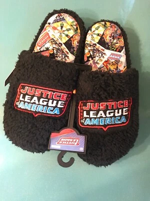 NEW Marvel DC Comics Justice League Of America Slippers Adult Size MD 7/8 - Image 1 of 4