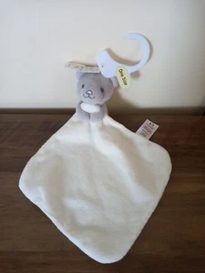 F+F Bear Comforter Soother Grey White Blanket Soft Toy BNWT - Picture 1 of 5