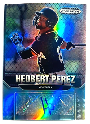 2022 Panini Prizm Draft Picks HEDBERT PEREZ  Silver RC AUTO #AU-HP BREWERS - Image 1 of 2