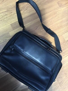Leather Look Laptop Briefcase Carry Case Shoulder Bag Business Work Handbag - Photo 1/7