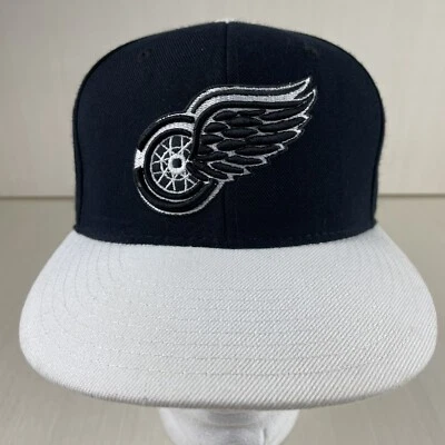 Zephyr 32/5 Chopped Fitted Size 7 1/4 Hat Cap Detroit Redwings NHL Black White - Image 1 of 4