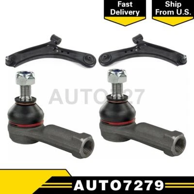 For Suzuki SX4 4PCS Front Lower Control Arm W/ Ball Joint + Outer Tie Rod End - Image 1 of 4