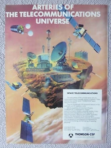 6/1983 PUB THOMSON-CSF SPACE TELECOMMUNICATIONS SATELLITE ORIGINAL AD - Imagen 1 de 1