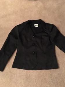 WOMEN'S LESLIE FAY BLACK BUTTON DOWN BLOUSE OR JACKET SIZE 6 P - Bild 1 von 3