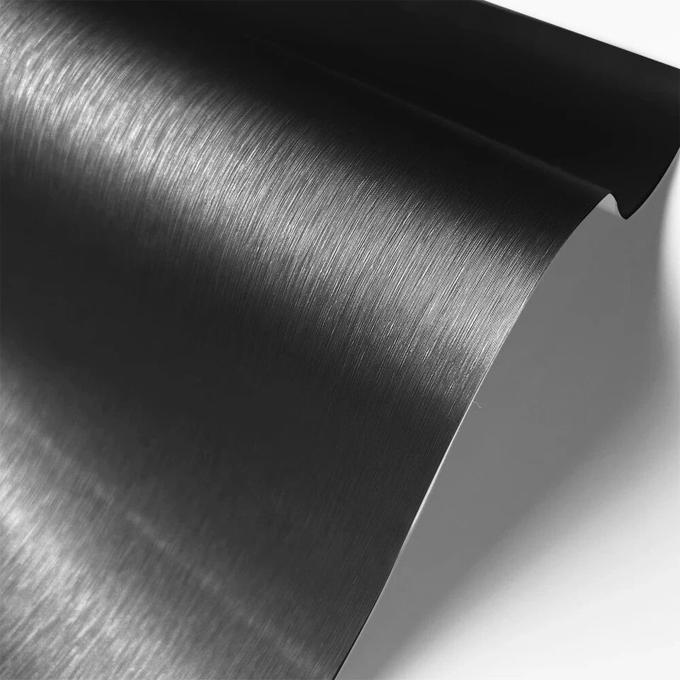 Envoltura de vinilo mate de aluminio cepillado película de envoltura de vinilo impermeable lámina de PVC pegatina hágalo usted mismo Foto 1 de 4