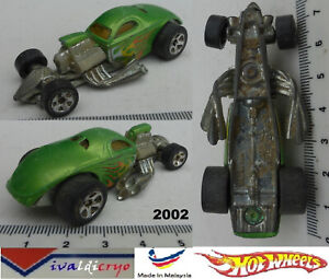 dragster 1/4 mile coupe vert  hot wheels 2002 malaysia 1/64 environ 7cm