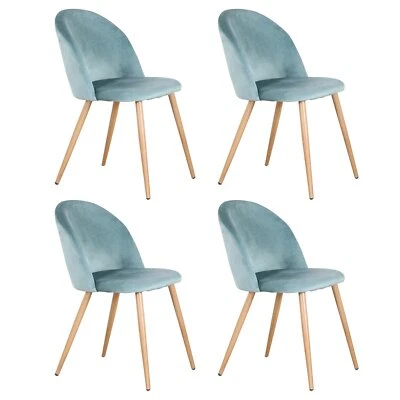 Pack de 4 Sillas Comedor Sillón Moderno de Terciopelo Sillas Tapizadas Verde - Imagen 1 de 4