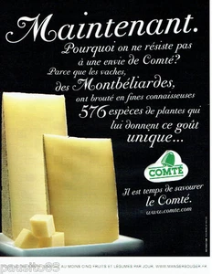 PUBLICITE ADVERTISING 056  2010  Comté fromage de Montbéiiard - Picture 1 of 1