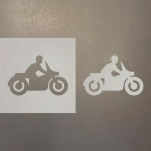 Motorrad 1 Kunststoff Mylar Schablone Airbrush Malerei Kunst Zubehör - Bild 1 von 1