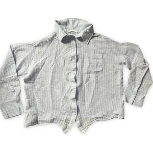 12th Tribe Women's Blue Gauze Shirt Top Size Medium Soft Lightweight - Picture 1 of 7
