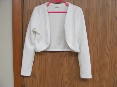 Shein Girls White Knit Shrug Jacket Dress Cover UpSize 8Y - Image 1 of 3