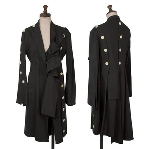 Yohji Yamamoto FEMME Many Button Detachable Design Long Jacket Size 1(K-164381) - Picture 1 of 12