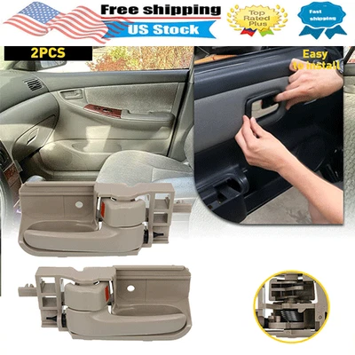 Interior Front /Rear Left+ Right Side Handle Door Fit 2003-08 Pontiac Vibe Base - Image 1 of 4