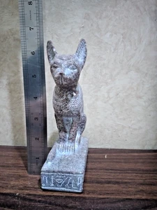 Antike altägyptische Statue - schwerer Granitstein, Göttin Bastet Katze Isis - Picture 1 of 14