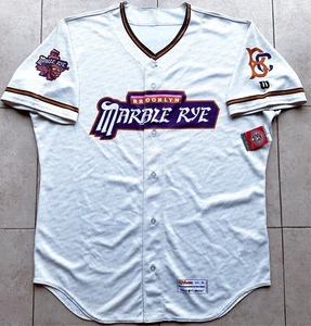 NEU SEINFELD Brooklyn Marble Rye 2019 Wilson Cyclones Trikot XL creme MiLB Mets - Bild 1 von 13