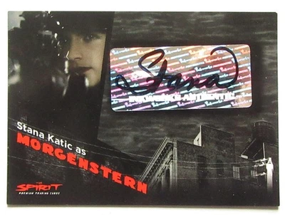 Tarjeta autógrafa 2008 Stana Katic Inkworks The Spirit #A.5 - Castillo Kate Beckett Foto 1 de 4